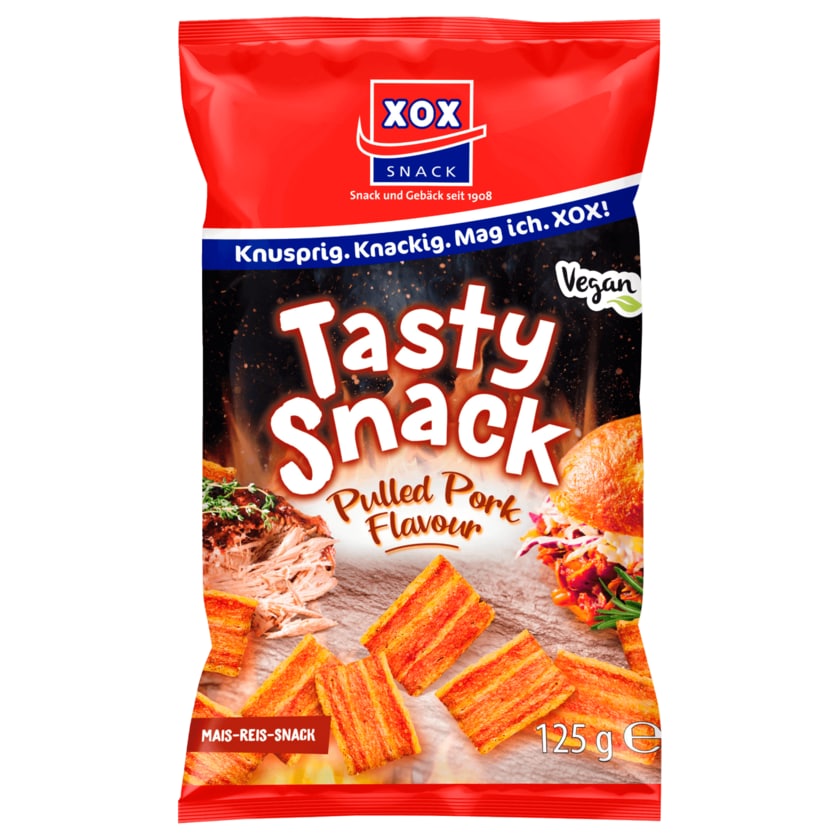 Xox Snack Tasty Snack Pulled Pork Flavour 125g